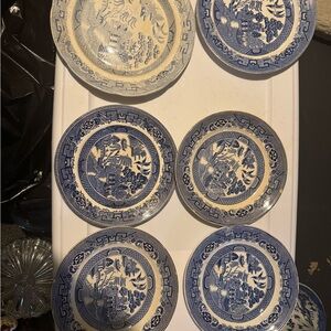 Blue willowPorcelain Plates Set